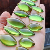 Green Amber Handmade Marquise Shape Cabochons
